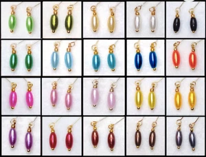 Dreamz OVAL DROP PEARL EARRINGS Jewelry for 11.5" doll - 20 COLORS! - Picture 1 of 28