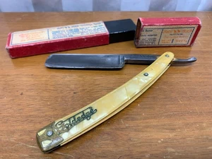 Pearl Duck Dubl Duck Goldedge Round Point Rasiermesser Solingen Germany mit Box - Bild 1 von 19