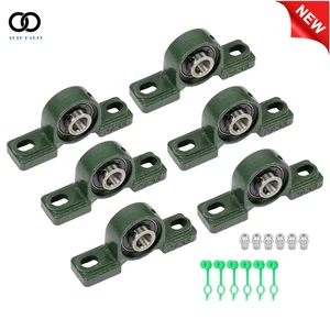 New 6Pcs UCP202-10 Pillow Block Mounted Ball Bearing 5/8" Bore Cast Iron Base - Picture 1 of 10