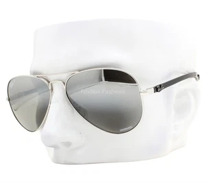 Occhiali da sole Ray-Ban RB 8317CH 003/5J fibra di carbonio cromatura polarizzati 58mm con custodia - Foto 1 di 12