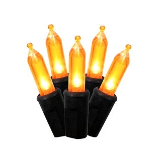 Luci arancioni, 50CT, Mini LED, 9,5Ft, Halloween Interno/Esterno, di - Foto 1 di 5