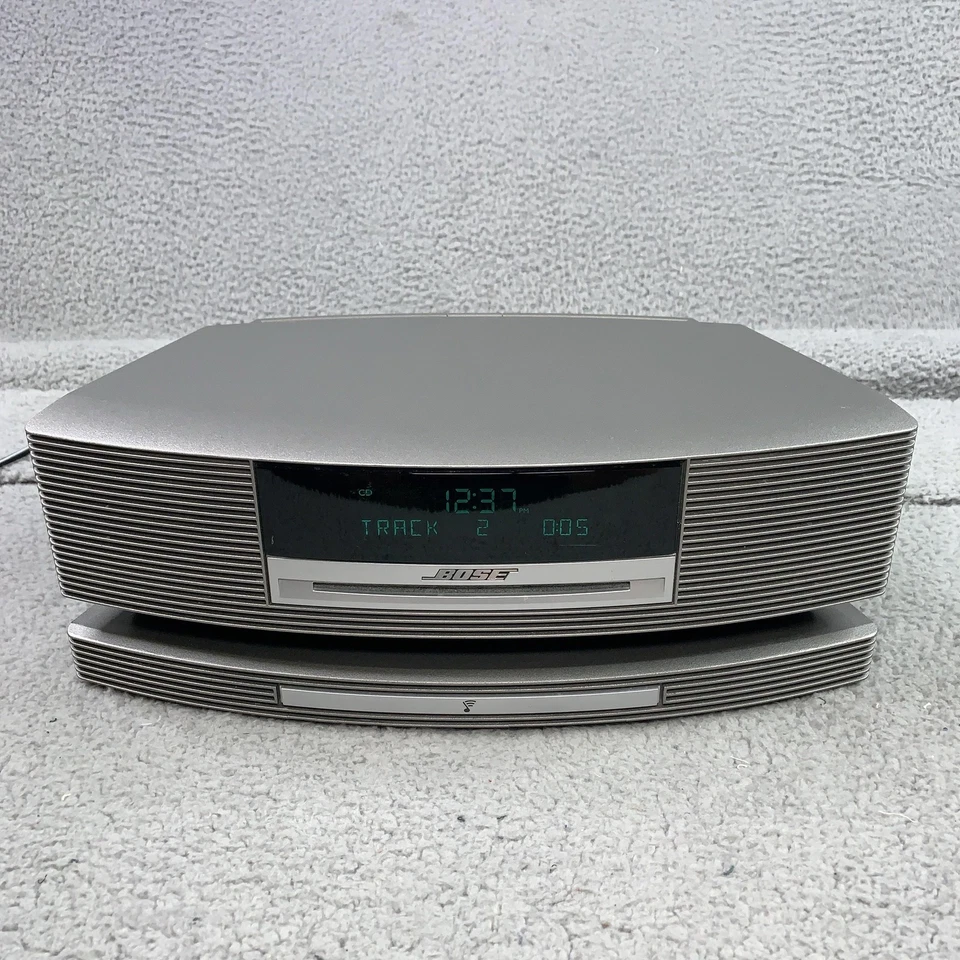 Bose Wave Music System III SoundTouch Pedestal CD Radio Player Silver Sold As Is - Image 1 of 4