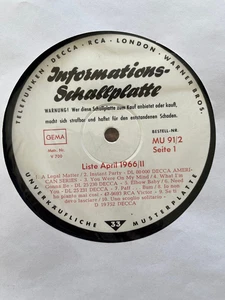 INFORMATIONS-SCHALLPLATTE April 1966 (12" Promo LP) Decca, RCA, Telefunken - Bild 1 von 3
