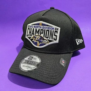 NEW Baltimore Ravens New Era 2024-25 AFC North Champions 9Forty A-Frame Snapback - Picture 1 of 9