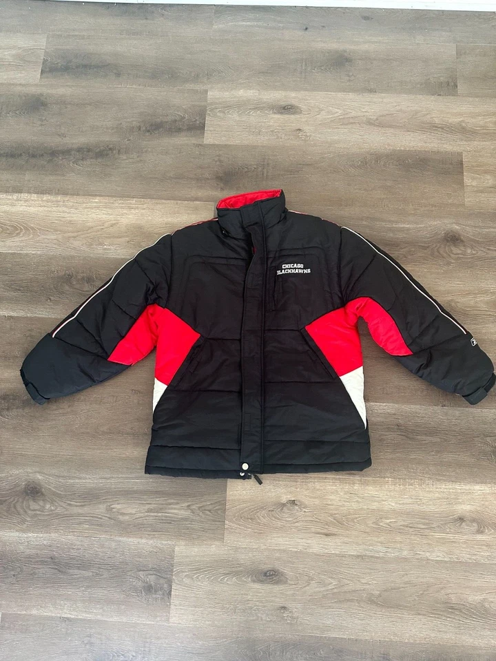 Chaqueta Reebok Chicago Blackhawks Juvenil L Roja Manga Larga Cremallera Completa NHL Foto 1 de 4