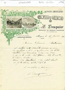 Dépt 30 - Meynes - Belle Entête d'un Producteur de Vignes Américaines 17/01/1916 - Picture 1 of 1