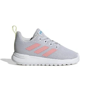 Adidas Lite Racer sneaker bambino taglia 25 EG4013 grigio rosa giallo maglia lacci - Foto 1 di 7