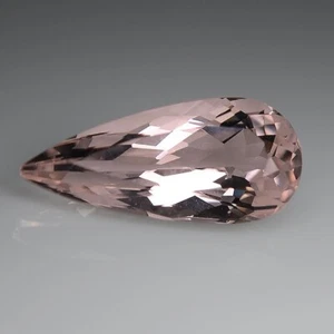 8.08 Cts Certified gem Good Quality Luster Cut Natural Pear Morganite - Picture 1 of 5