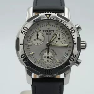 TISSOT PRS 200 QUARTZ CHRONO HERREN URH 38MM STAHL MIT LEDER BAND J362/462 TI020 - Bild 1 von 9