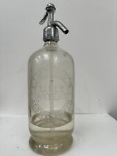 Old Vintage Antique Glass Bottle Soda Syphon Siphon Water Morrison Aberystwyth