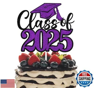 Class of 2025 Cake Topper, 2025 Graduation Cake Decorations, Congrats Grad Ca - Picture 1 of 5