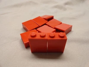 x9 Lego Rojo 1x2x2 Ladrillo CIUDAD EDIFICIOS MODULARES 1x2x2 - Imagen 1 de 1