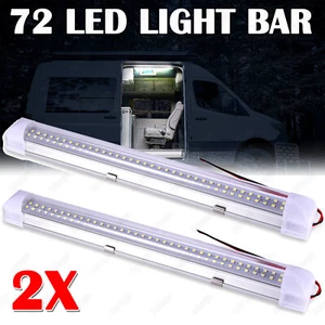 2x 12V LED Luz Interior Bar Tira Luz Lámpara para Coche Furgoneta Autocaravana Barco DE - Imagen 1 de 16