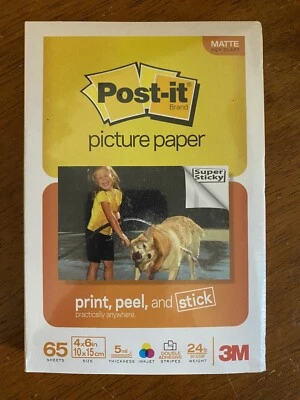 3M Post-It Picture Paper, Matte, 4 x 6" 65 Sheets SP4665 - Image 1 of 2