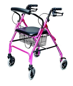 Lumex Walkabout Lite Rollator with Seat, Lightweight 14.5 lb.Walker, Large Wheel - Picture 1 of 6