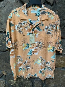 Karibik S/S hawaiianisches Camp Shirt tropischer Druck Herren M, L, XL, XXL NEU MIT ETIKETT $ 69 ST5WC363 - Bild 1 von 3