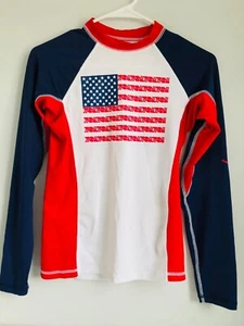 VINEYARD VINES for Target Boys Whale Flag Rash Guard Red, White & Blue L (12/14) - Picture 1 of 12