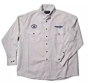 Vintage Wrangler PRCA Rodeo Embroidered Long Sleeve Button Down Shirt Size XL - Picture 1 of 11