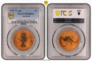 1957 Y. Proof Penny PCGS PR68RD Sole Finest Top Pop - Bild 1 von 1