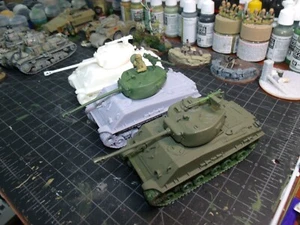Maßstab 1:56 28mm Resin 3D Druck M4A3E8 Easy 8 Sherman Tank 76mm HVSS - Bild 1 von 6