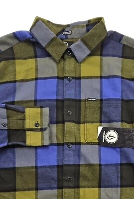 VOLCOM Men's CADEN PLAID L/S Flannel Shirt - Large - NWT - Image 1 of 4