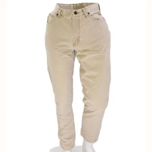 90s Vintage Lee Tan Stone Wash High Waist Tapered Leg Jeans Cotton Womens 10 - Picture 1 of 4