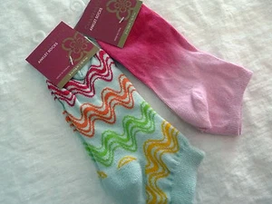 Charter Club Anklet Low Cut Ankle Liner 2 Pair Socks Ped Athletic Pink Multi  - Picture 1 of 1