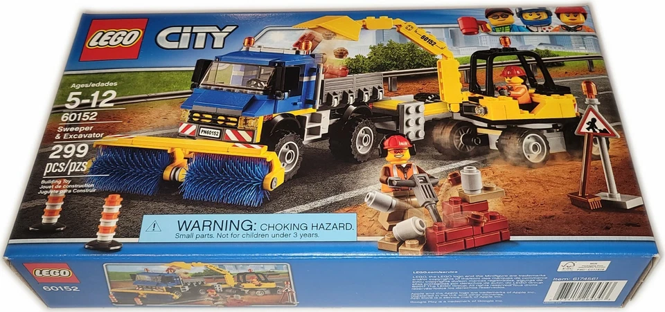 LEGO 60152 Sweeper & Excavator City truck trailer genuine authentic brand - Image 1 of 2