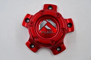 Fuel Wheels Gloos Metalllic Red w/ Chrome Logo Wheel Center Cap Hub Cap 1004-44G - Picture 1 of 3