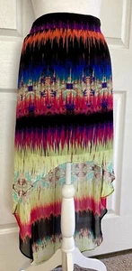 NUEVO CON ETIQUETAS MAURICES Mujer XL Ombre Falda Playa Cubrir Alto Bajo Transparente con Forro Falda - Imagen 1 de 12