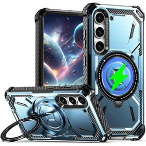 Military Grade Hybrid Case with MagSafe Magnetic Ring for Samsung Galaxy S23 - - Picture 1 of 12