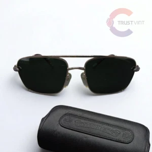 Chrome Hearts BAUNER DONER Col.GP size: 59□17-132 Brown frame sunglasses w/Case - Picture 1 of 7