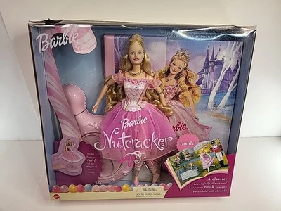 NIB 2001 Barbie in the Nutcracker Doll Hardcover Book Dance Stand Sugerplum - Image 1 of 4