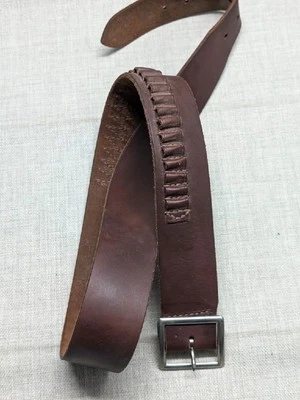 vintage HUNTER leather holster 122 LG brown RH ammo GUN belt 40 cartridge Foto 1 de 4