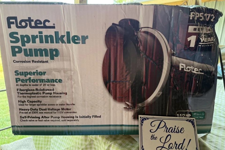 Bomba rociadora termoplástica Flotec 1-1/2 HP 4020 gph FP5172 nueva Foto 1 de 1