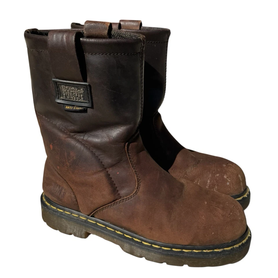 Рабочие ботинки Dr Martens Icon со стальным носком коричневые кожаные M9 L10 промышленные антистатические - Изображение 1 из 4