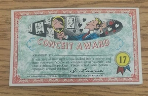 1964 TOPPS NUTTY AWARDS Conceit Award #17 - Picture 1 of 2