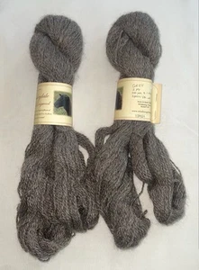 Wensleydale Lustre Longwool Sheep Wool Yarn Grey 3.1 Oz 2 Skeins NEW - Picture 1 of 3