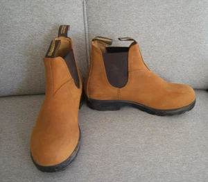 Botas Chelsea Blundstone para Hombres Cuero Sepia NuBuck Pull-On Talla 9 AU/UK 10 EE. UU. - Imagen 1 de 11