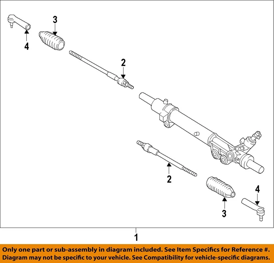 Engranaje de dirección NISSAN OEM 17-24 TITAN varilla de amarre interna 48521EZ40B Foto 1 de 1
