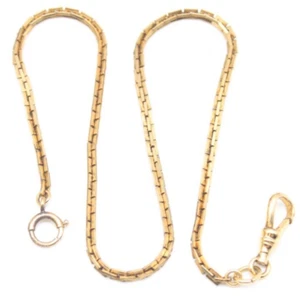 ANTIQUE 12" 1/20 12K GOLD FILLED ANCHOR LINK POCKET WATCH CHAIN (KK2) - Picture 1 of 4