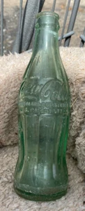 Vintage 6 oz Coca-Cola Bottle Embossed Green Hobbleskirt - Picture 1 of 2