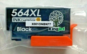 KingJet 564XL Black Replacement Ink For HP 564XL Cartridge New Factory Sealed - Picture 1 of 4