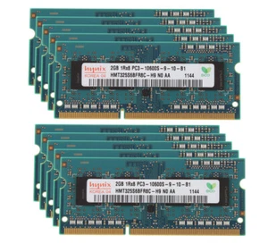 20 GB DDR3 RAM 10X 2 GB 1RX8 1333MHz PC3 10600S SODIMM 204PIN Laptop Memory CL9_ - Picture 1 of 1