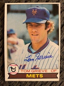 1979 Topps TOM GRIEVE Autographed Baseball Card #277 METS