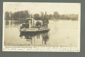 Rocky Hill CONNECTICUT RP 1906 FERRY BOAT Crossing River nr Middletown Hartford - Picture 1 of 3