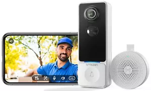 WLAN Türklingel Mit Kamera HD Nachtsicht Video Funkklingel Funk Ring Doorbell DE - Bild 1 von 10