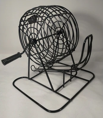 Rueda de repuesto de jaula de bingo negra de 5 días, rueda de 3,5 pulgadas de ancho, rueda de jaula solamente Foto 1 de 4