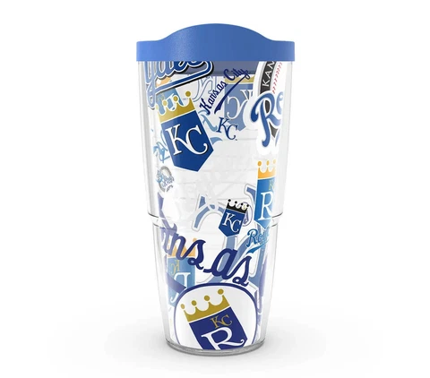 KANSAS CITY ROYALS, 24oz DOUBLE WALL, TUMBLER FROM TERVIS WITH LID INCLUDED Cover