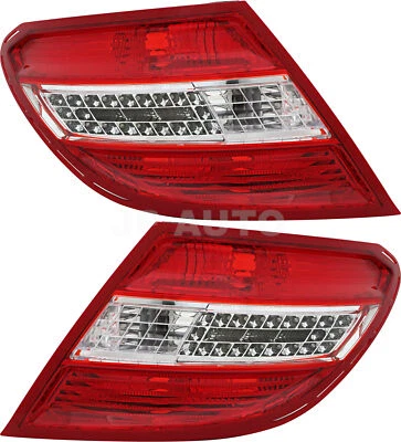 For 2008-2011 Mercedes Benz C Class Tail Light LED Set Driver and Passenger Side - Image 1 of 4